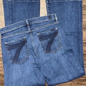7 For All Mankind Blue Flare Jeans